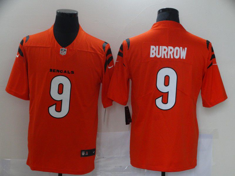 Men Cincinnati Bengals #9 Burrow Orange Nike Vapor Untouchable Limited 2021 NFL Jersey->los angeles angels->MLB Jersey
